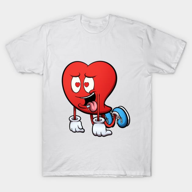 Drooling Heart In Love T-Shirt by TheMaskedTooner